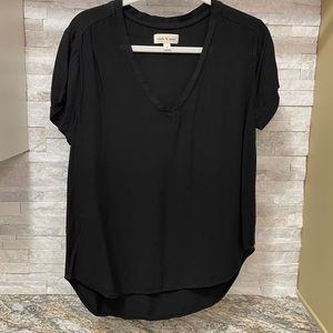 Cloth & Stone Black Tunic V Neck Too  Like New! size Small